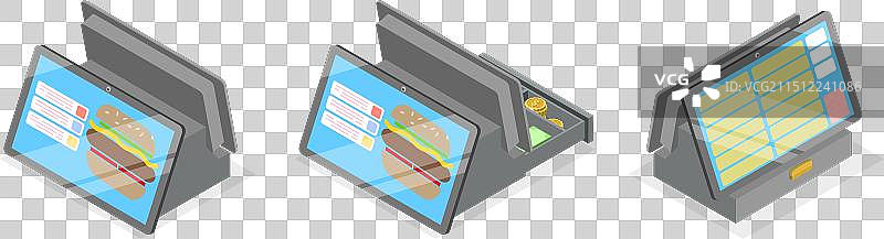 2.5D等距扁平风格快餐食品图片素材