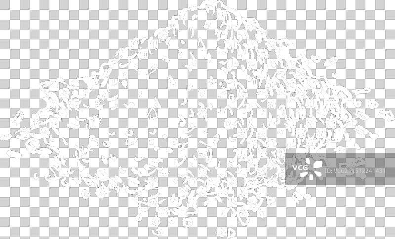 肉豆蔻香料粉笔画图片素材