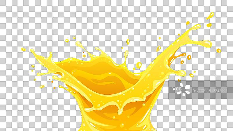 橙汁飞溅图片素材