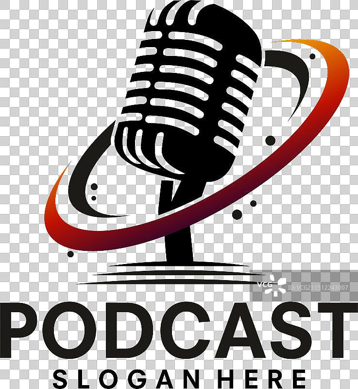 播客图标Logo模板设计图片素材