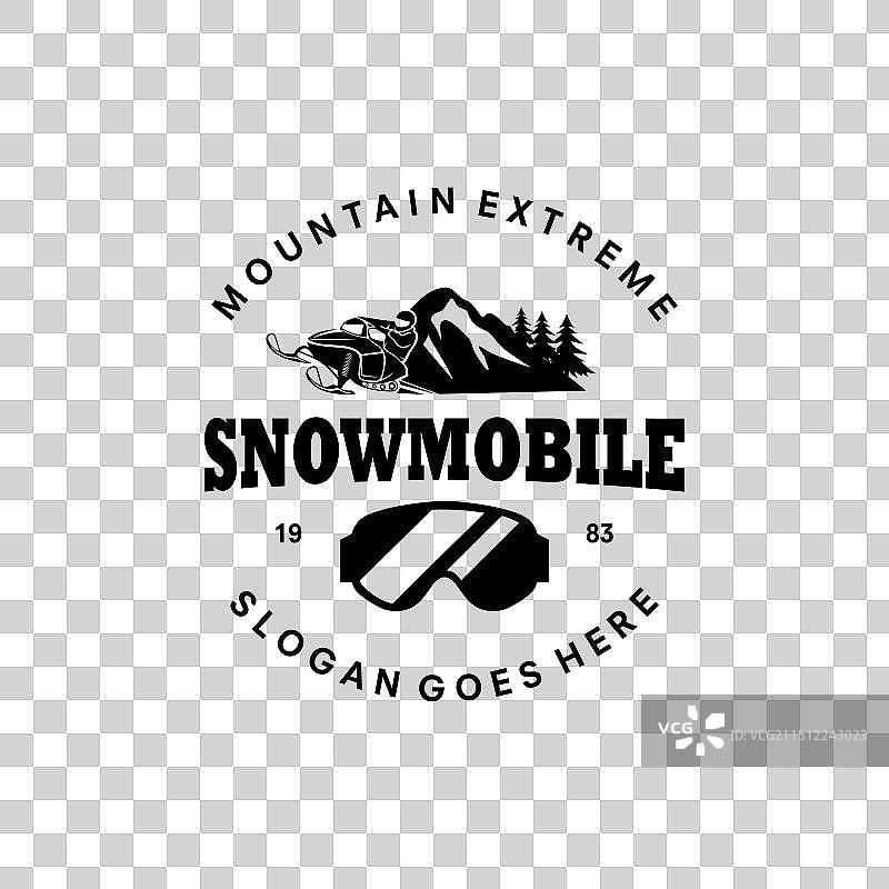 滑雪滑雪板和山地模板图片素材