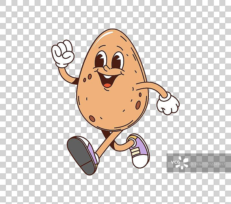 早餐卡通煮鸡蛋角色图片素材