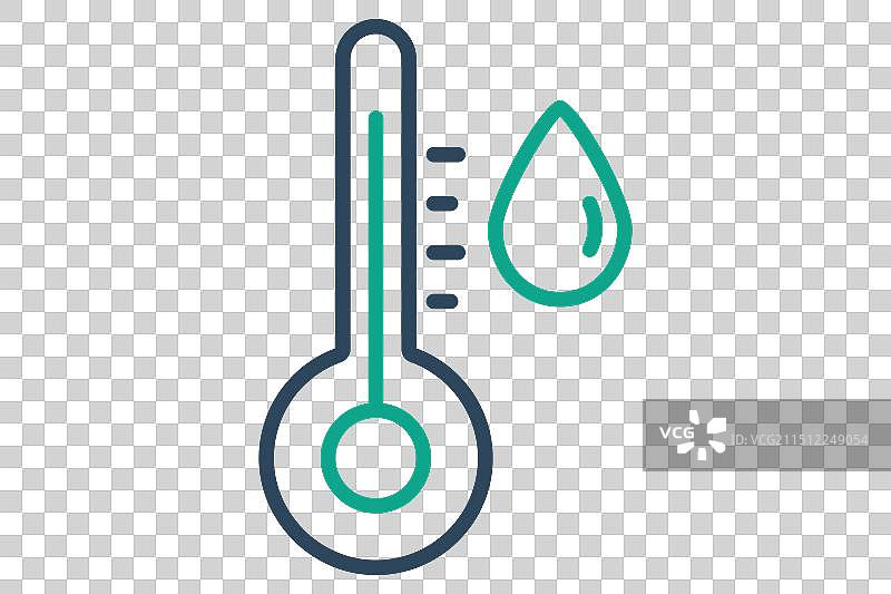 热水温度水滴图标图片素材