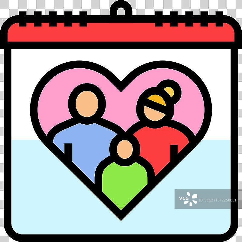 瑜伽国际日彩色图标图片素材