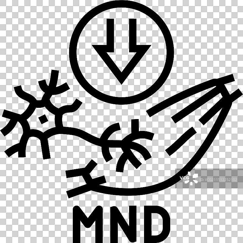 运动神经元疾病线性图标图片素材