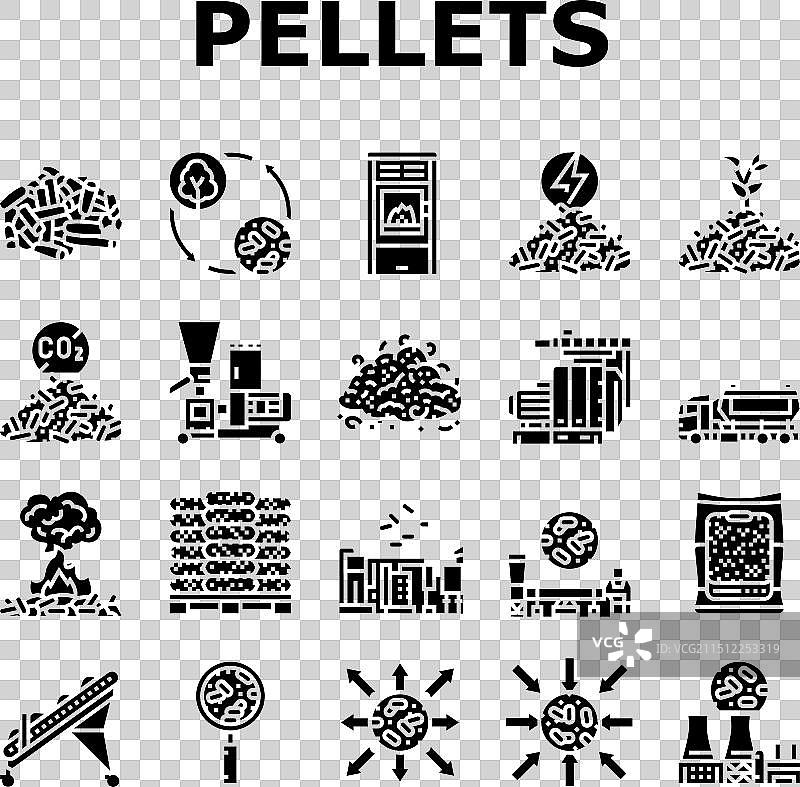 木颗粒木材胶合板图标集图片素材