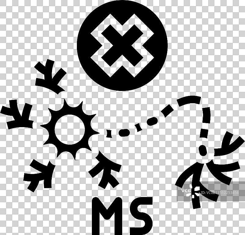 多发性硬化症疾病字形图标图片素材