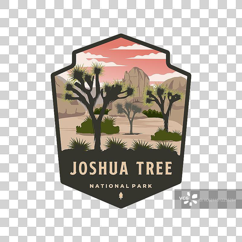 约书亚树国家公园logo布贴设计图片素材