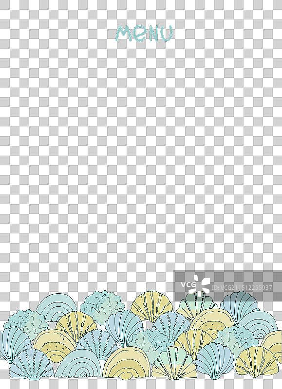 夏季菜单模板，带文本框图片素材