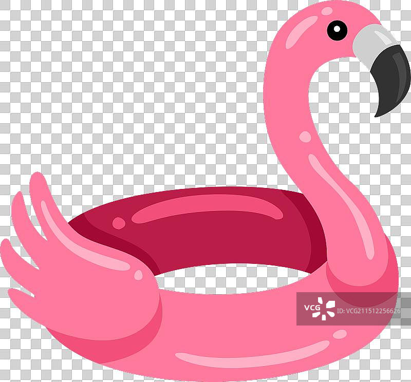 粉红火烈鸟充气泳池漂浮图片素材