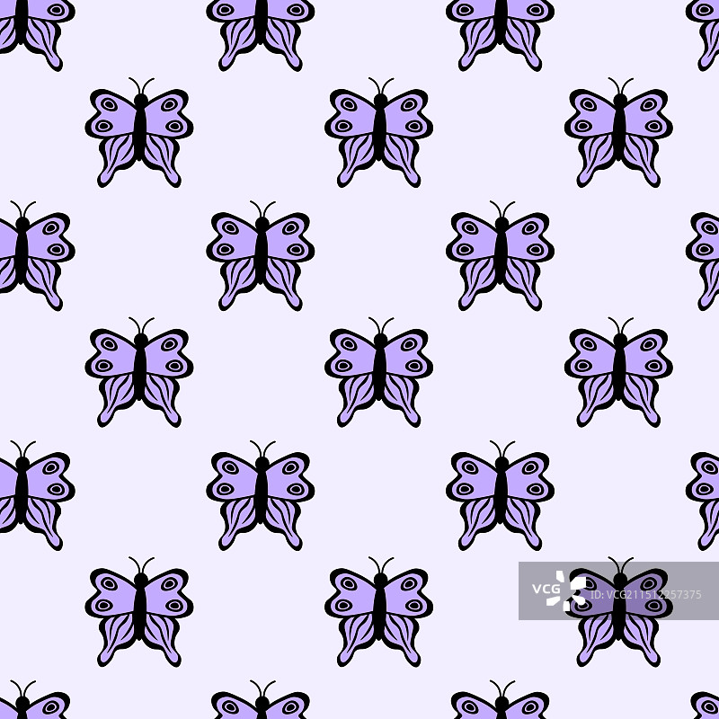 抽象蝴蝶翅膀无缝图案图片素材