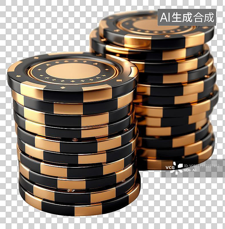 【AI数字艺术】赌博的筹码免抠元素图片素材