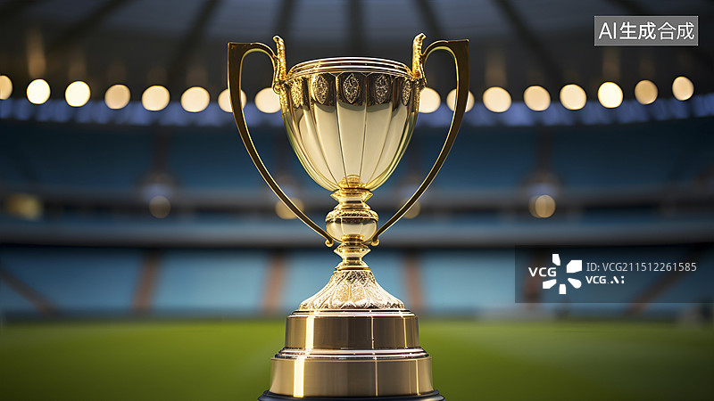【AI数字艺术】体育场里的金杯图片素材