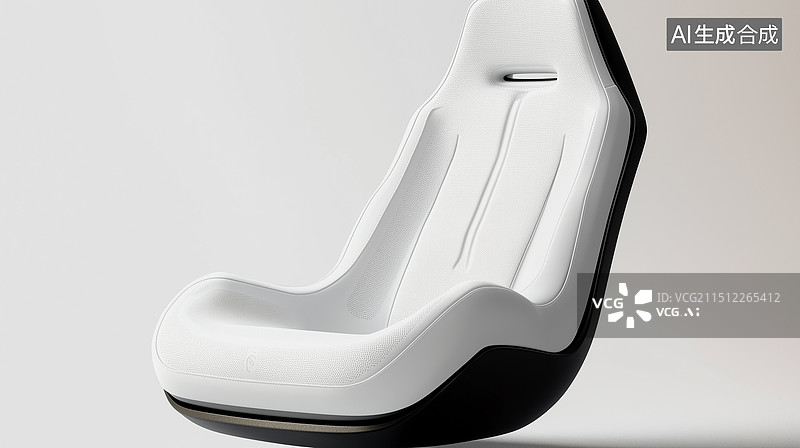 【AI数字艺术】现代高性能白色汽车座椅图片素材