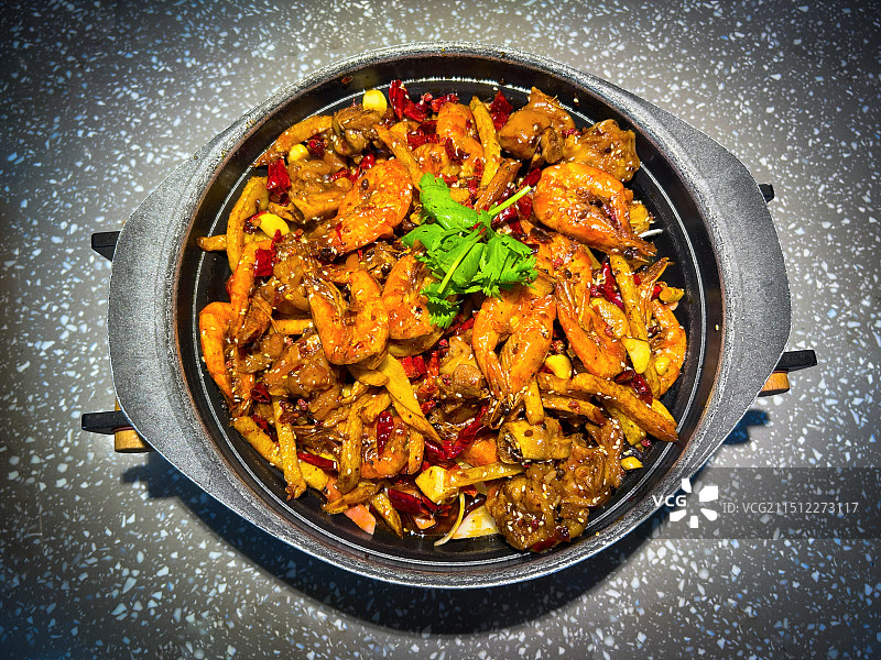 干锅蹄花虾图片素材