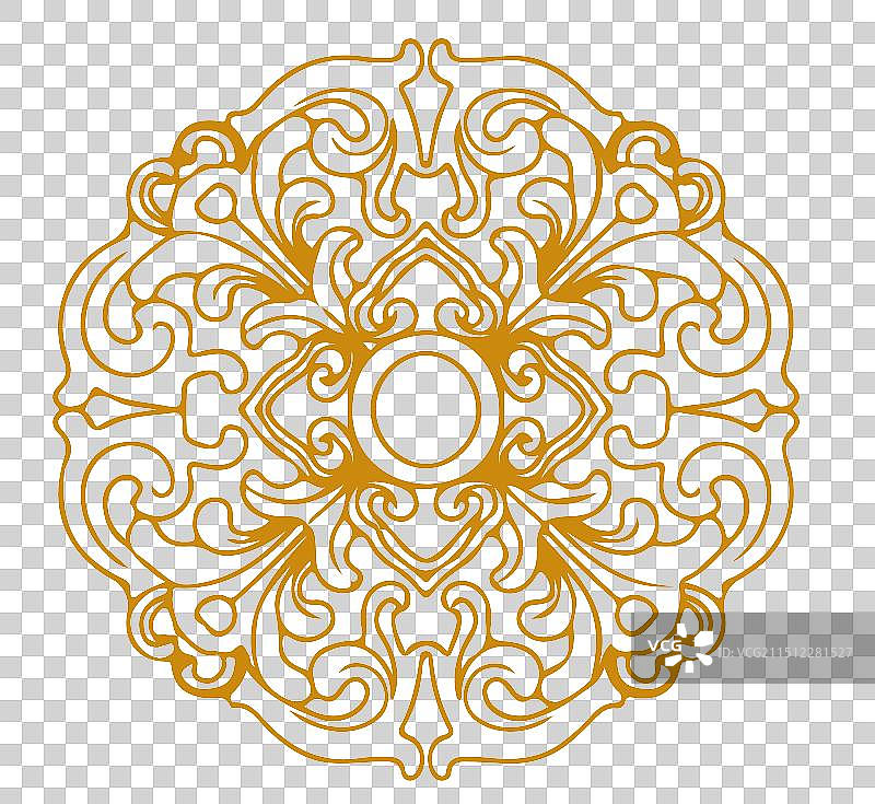 矢量中国传统纹样插画元素  经典纹样瑰宝 国潮风民族抽象花朵纹样图腾元素图片素材