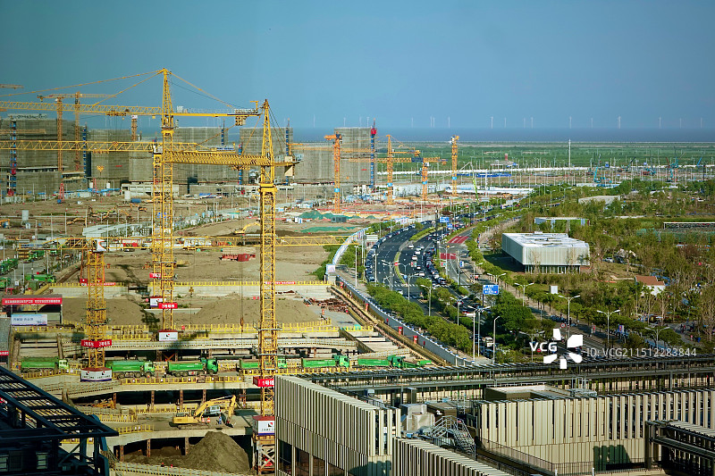上海临港新城新区建设风貌图片素材