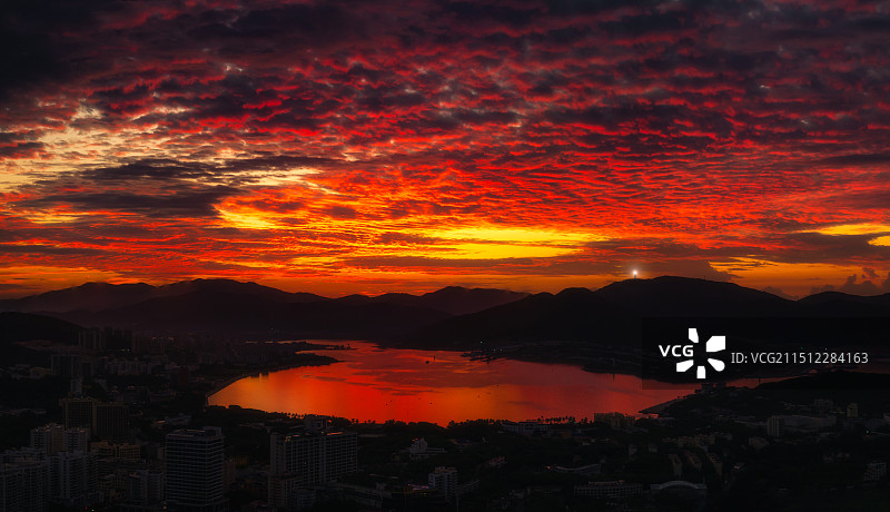 海南朝霞图片素材