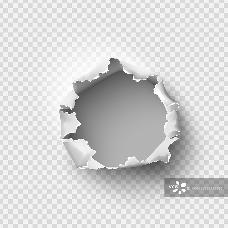 透明背景上撕裂的破纸图片素材