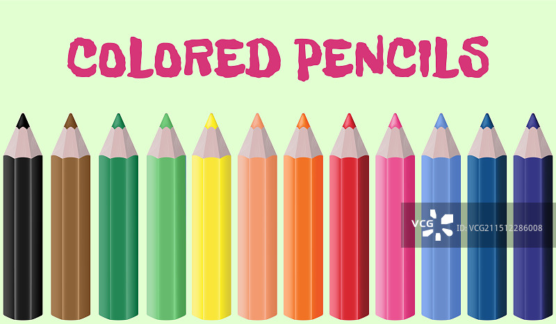 彩色铅笔图片素材