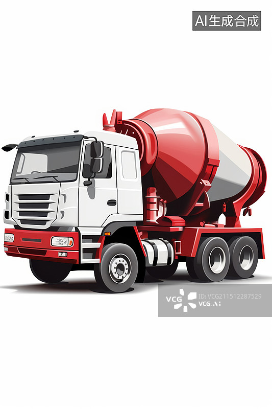 【AI数字艺术】水泥油罐车图标图片素材