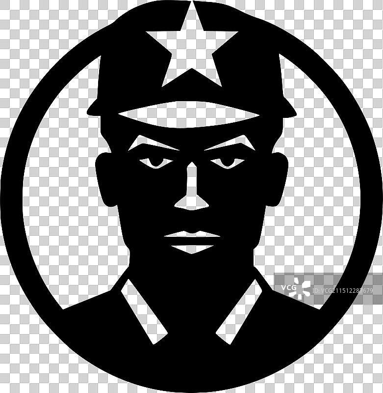 军队 - 简约剪影图片素材