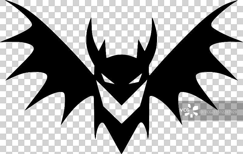 蝙蝠 - 极简扁平风logo图片素材