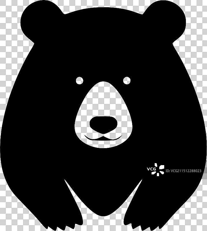 熊-极简主义和简单的轮廓图片素材