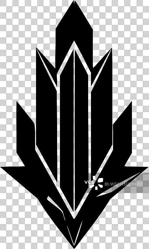 水晶极简剪影图片素材