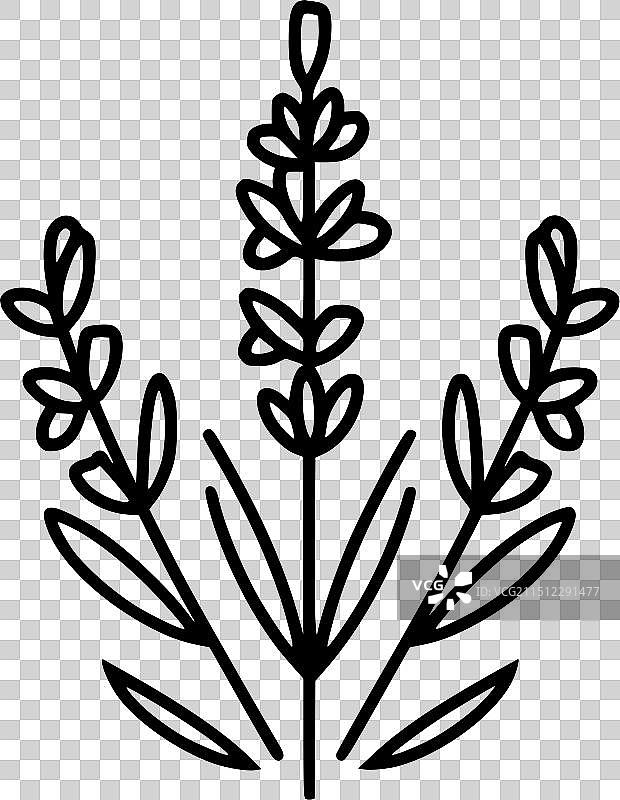 薰衣草扁平风简约logo图片素材