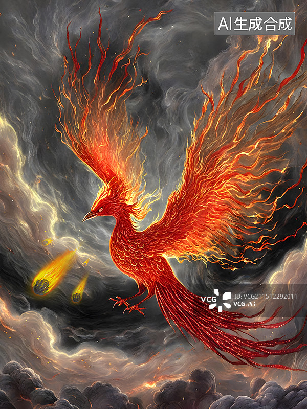 【AI数字艺术】山海经 - 玄鸟图片素材