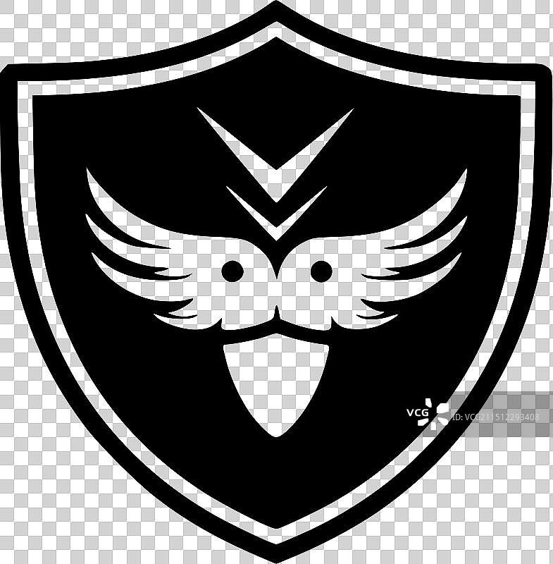 盾牌 - 简约扁平风格标志图片素材