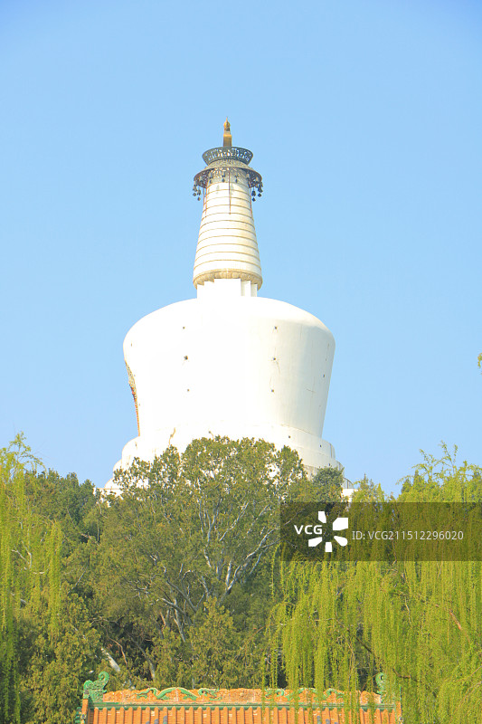 北京北海白塔图片素材