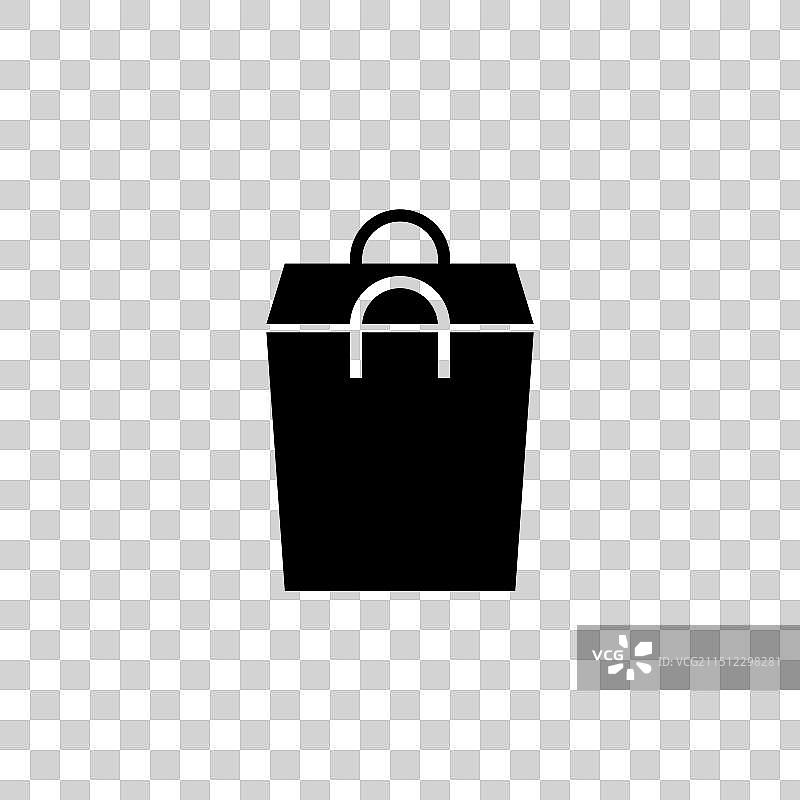 黑色购物袋图标图片素材