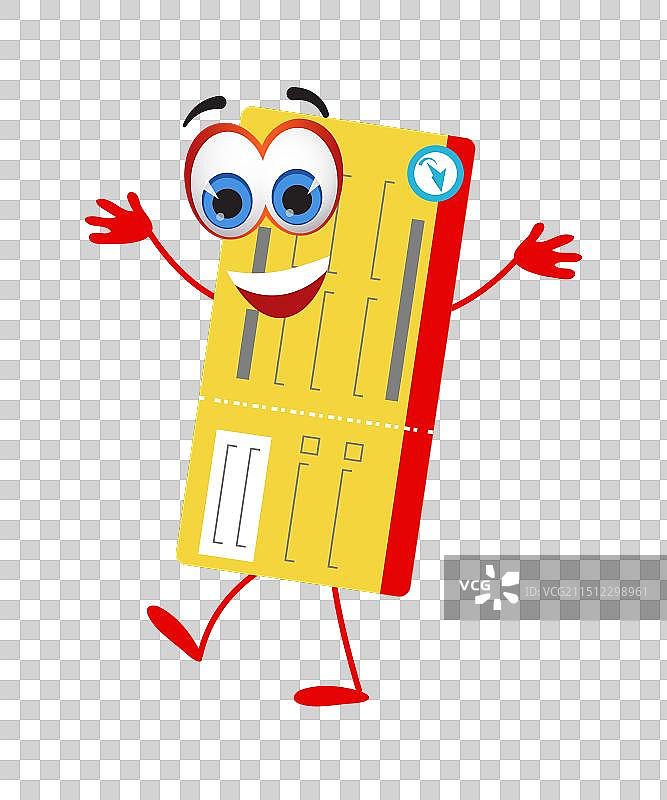 白色背景上的有趣飞机票图片素材