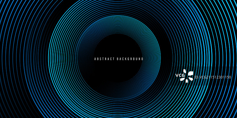 抽象蓝色圆形几何线条重叠背景图片素材