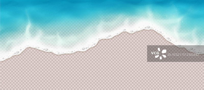 海浪泡沫滚动海岸逼真素材图片素材