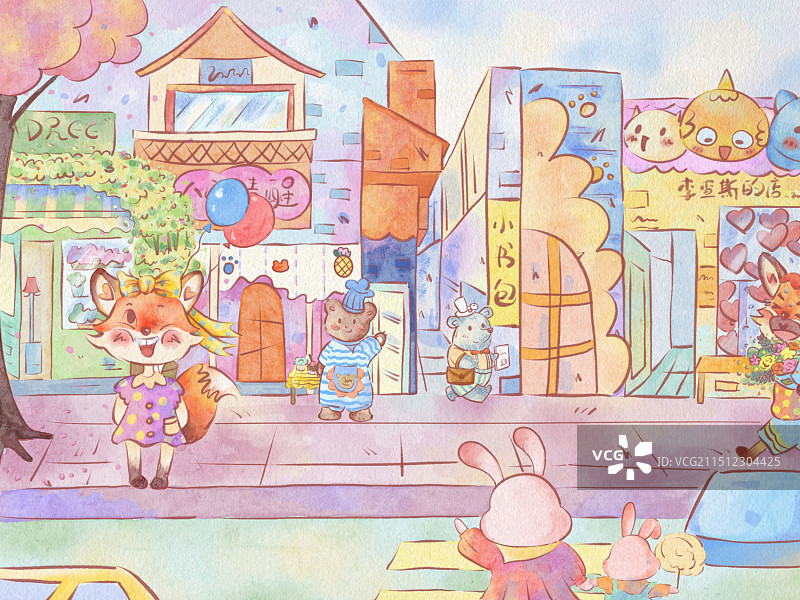 动物小镇图片素材