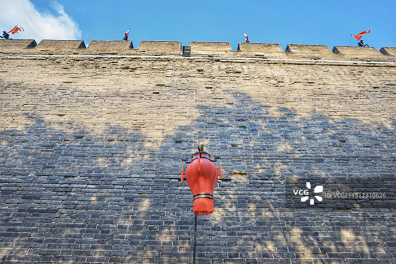 西安明万历年间修建的城墙图片素材