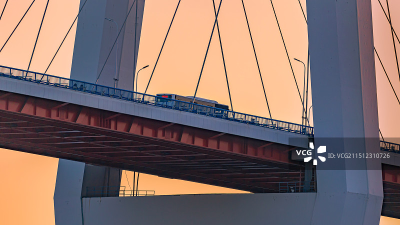 塘桥滨江-夕阳西下图片素材