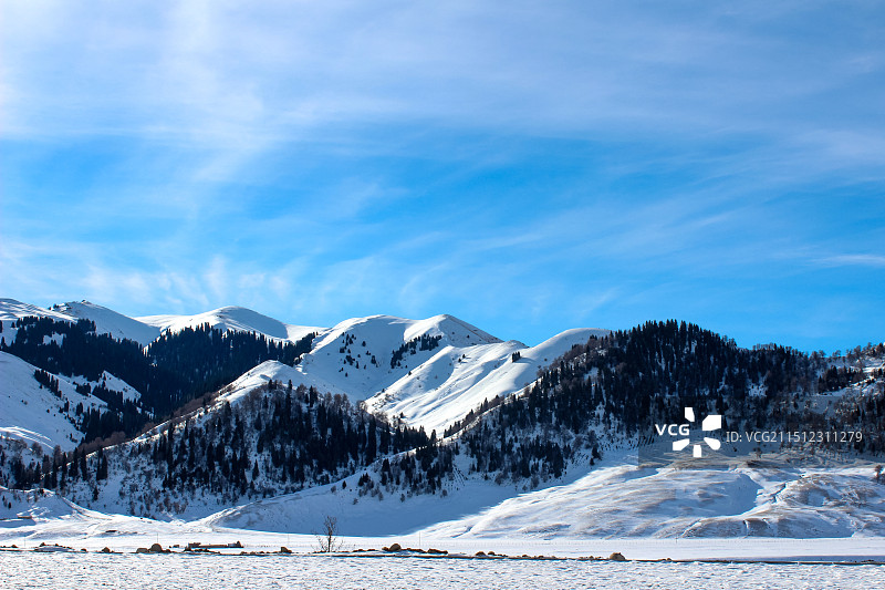 一组冬天的雪景图片素材