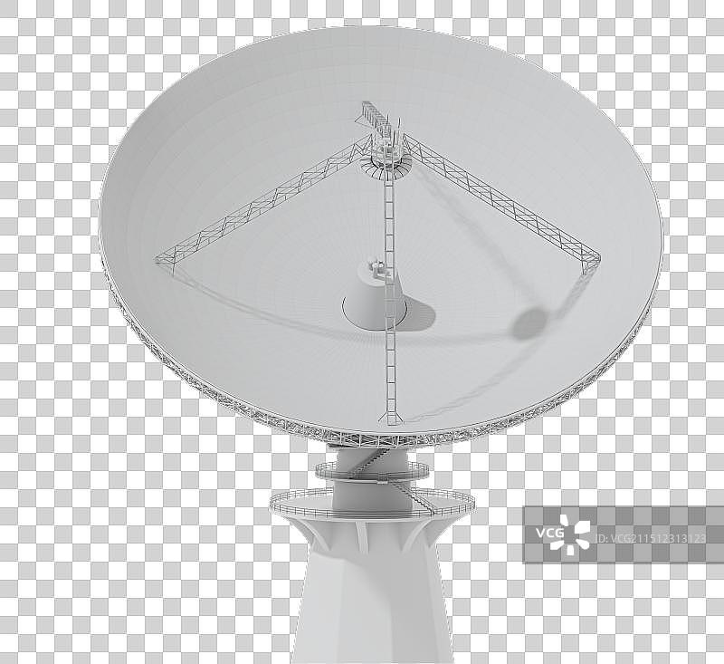 射电望远镜元素，3D渲染图片素材