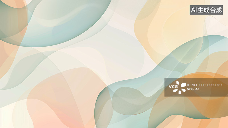 【AI数字艺术】3D渲染的莫兰迪色梦幻流体抽象背景壁纸图片素材