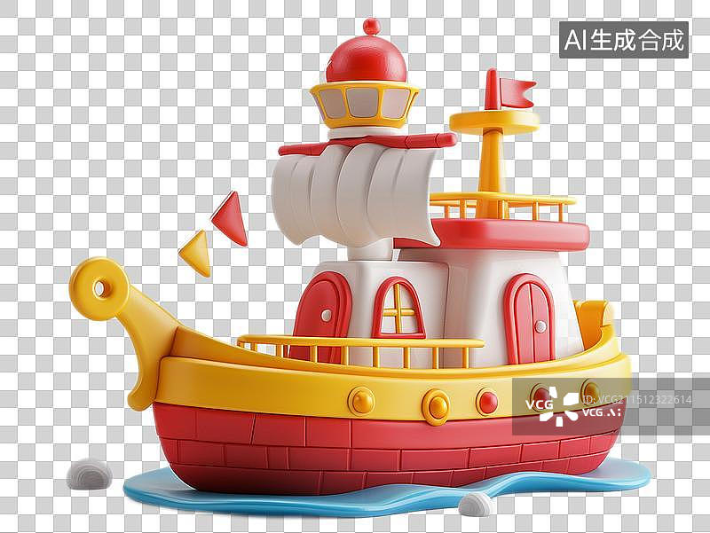 【AI数字艺术】儿童玩具卡通3D小火车救护车消防车卡丁车碰碰车越野车拖拉机公交车吊车铲车挖掘机轮船飞机图片素材