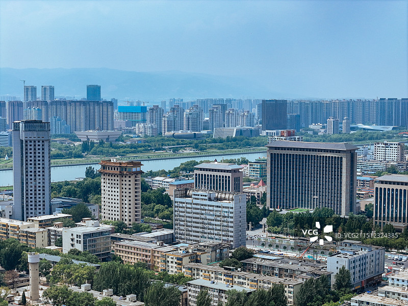 太原市 迎泽大桥 中海国际 图书馆 博物院 迎泽大街 汾河图片素材