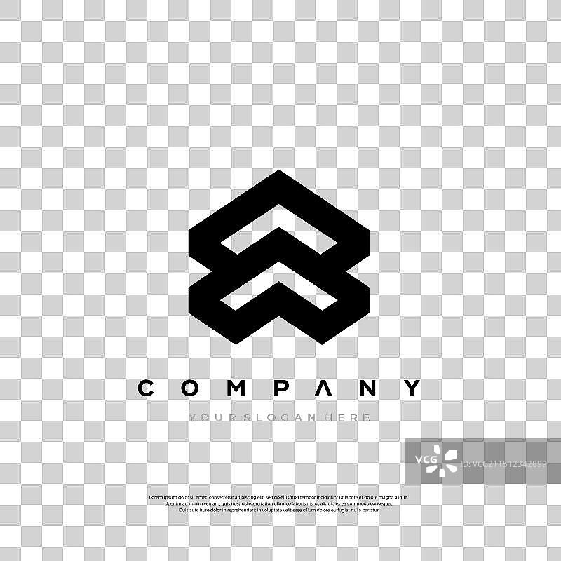 几何V形徽标图片素材