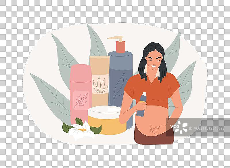 母婴护理产品独立概念图片素材