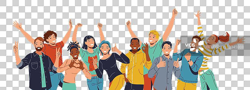 多元文化社区欢聚一堂图片素材