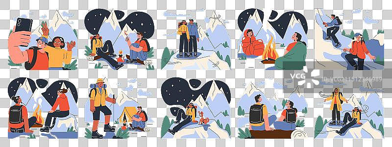 登山装备套装图片素材