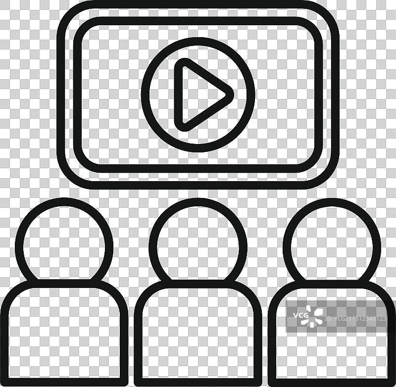 一群学生正在观看教育视频图片素材